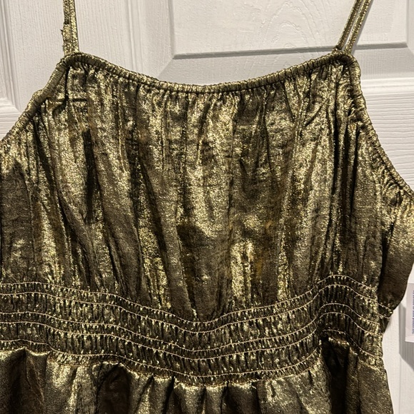 Gold mid length tank top - Picture 2 of 3